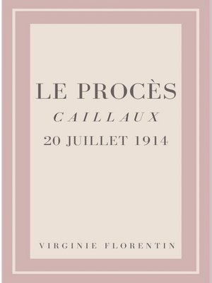 cover image of Le procès Caillaux